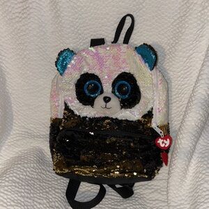 Ty Panda Sequin Kids Backpack - Multicolor